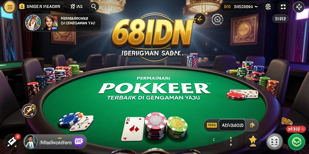 Tampilan antarmuka 68IDN dengan gameplay poker yang menarik.