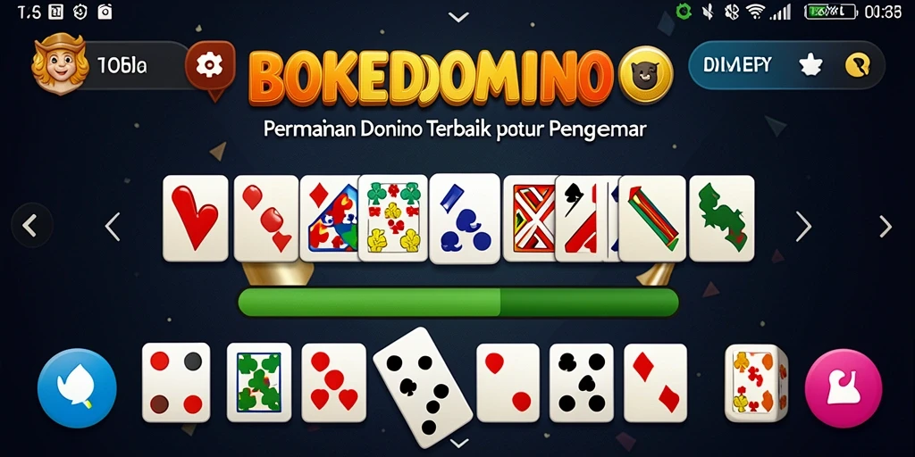 Tampilan gameplay seru dari BOKEDOMINO yang penuh tantangan.