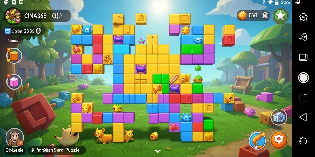 Gameplay seru CINA365 dengan berbagai tantangan puzzle.