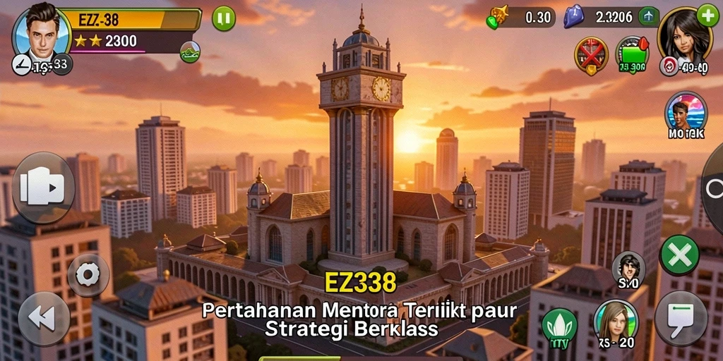 Tangkapan layar menampilkan pertempuran menegangkan dalam EZ338.
