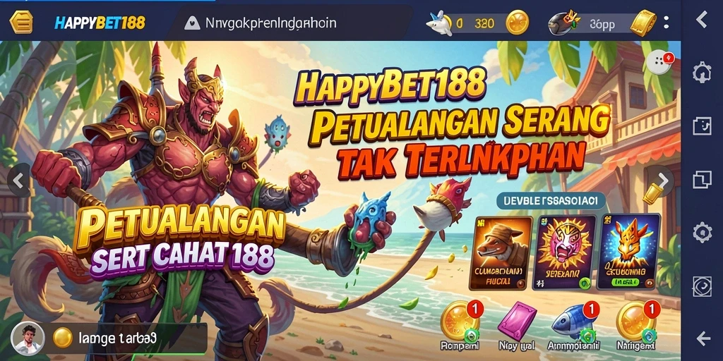 Tangkapan layar <strong>HAPPYBET188</strong> menunjukkan permainan petualangan yang penuh aksi dan tantangan.