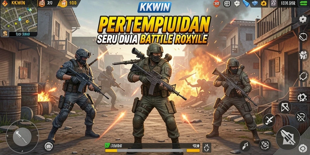 Gameplay Battle Royale yang mendebarkan di KKWIN dengan grafis memukau.