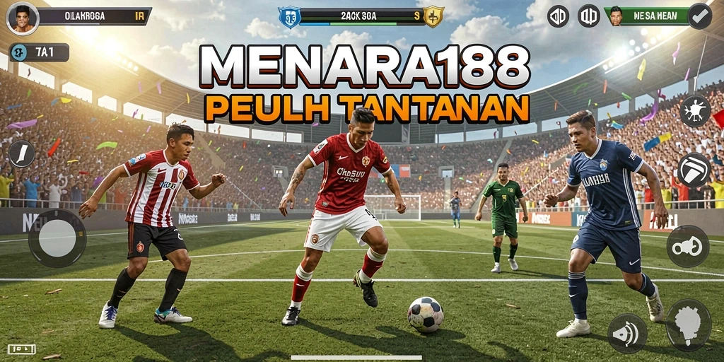 Screenshot utama MENARA188 yang menunjukkan aksi permainan olahraga yang seru.