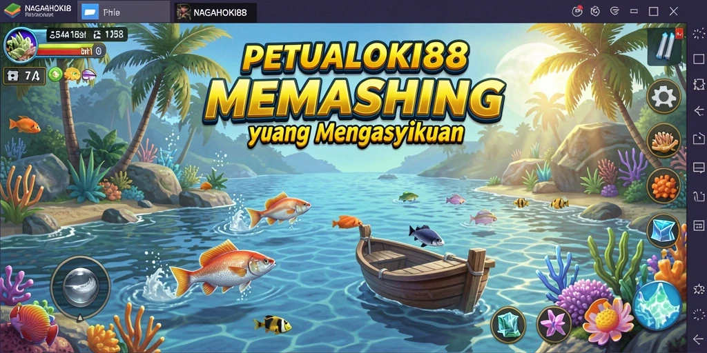 Tampilan screenshot utama NAGAHOKI88 menampilkan gameplay memancing yang mendebarkan.