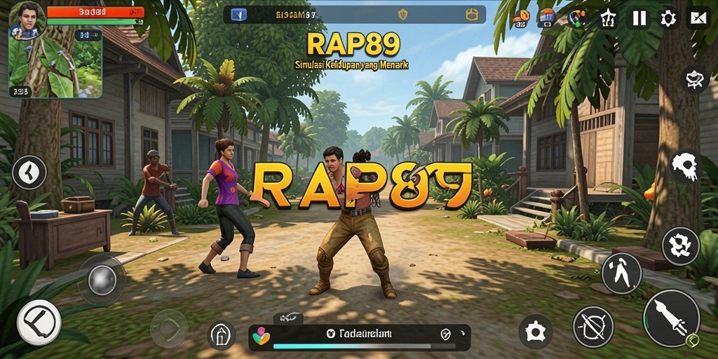 Tampilan gameplay menarik dari RAP89 yang menggambarkan kehidupan sehari-hari.