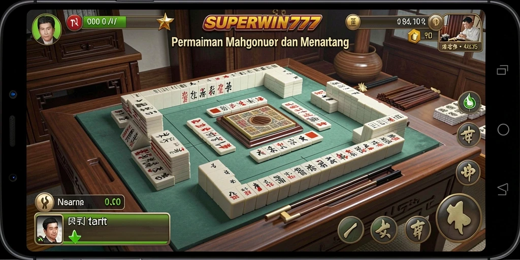 Tampak gameplay menarik dari game Mahjong SUPERWIN777.