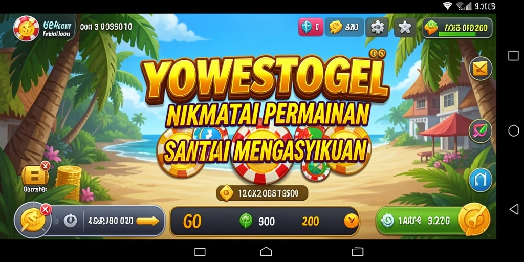 Tampilan gameplay YOWESTOGEL yang ceria dan mengasyikkan.